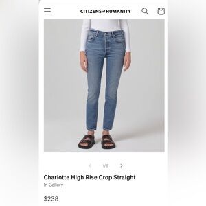 Citizens Charlotte crop jeans